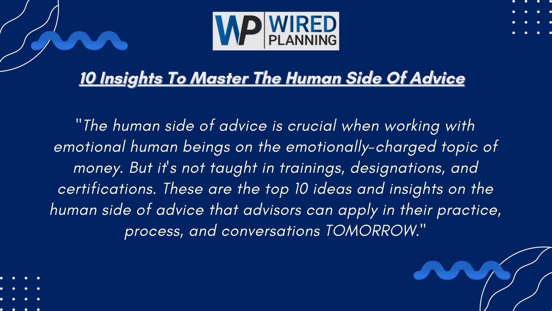 10 insights master the human side of advice